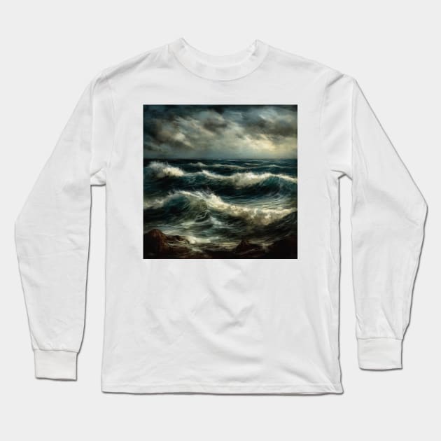 The dark seas Long Sleeve T-Shirt by hamptonstyle